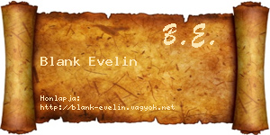 Blank Evelin névjegykártya