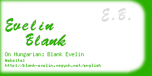 evelin blank business card